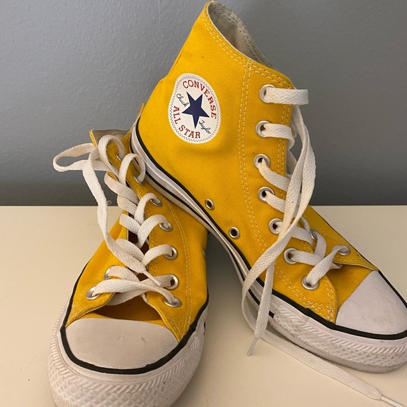 yellow hightop converse